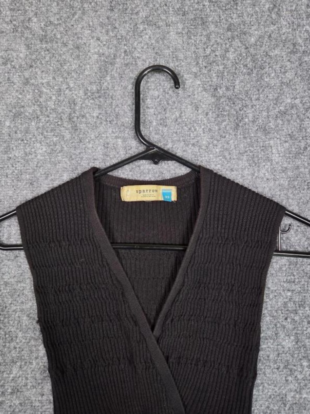 Spritz Black Midi Wrap Dress